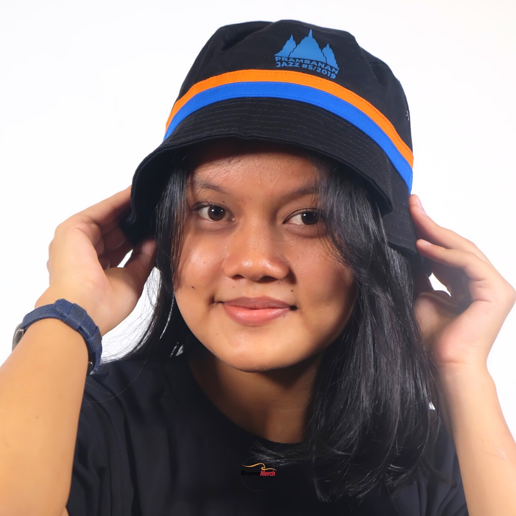 BUCKET HAT PRAMBANAN JAZZ FESTIVAL 2019 CANDI HITAM