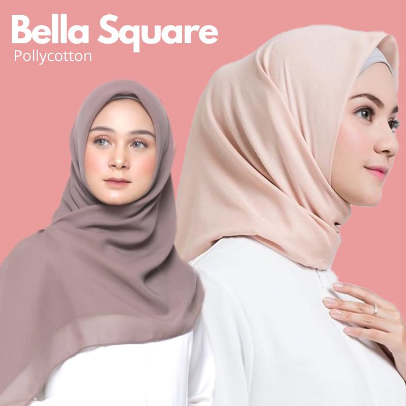 HARGA TERMURAH JILBAB BELLA SQUARE SEGI EMPAT / HIJAB BELLA SQUARE TERBARU WARNA TERLENGKAP