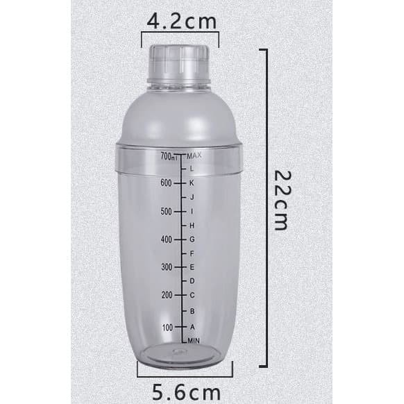 Cocktail Shaker Pengocok Minuman Kopi Mixer Milk Shake 700 ml Plastik berkualitas