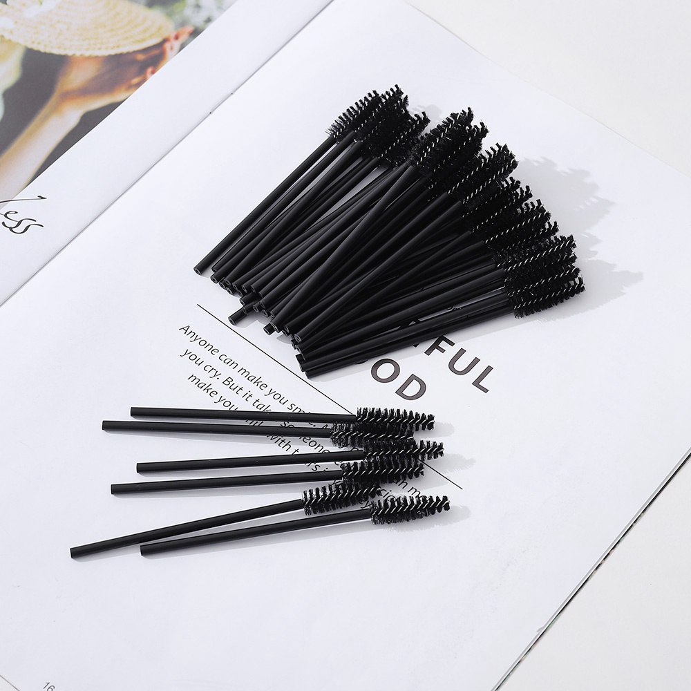 【COD Tangding】50pcs / Kantong Brush Spoolie Aplikator Maskara / Alis Sekali Pakai