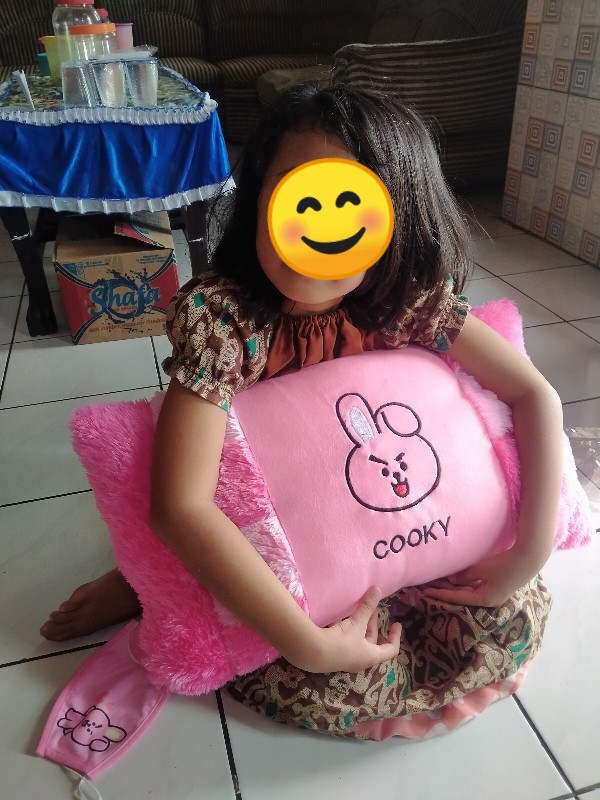 Bantal Bt21 - Bantal Bt21 Lucu/bantal Tidur Bt21/bantal Bordir Persegi Panjang Bt21/bantal Catur Bts