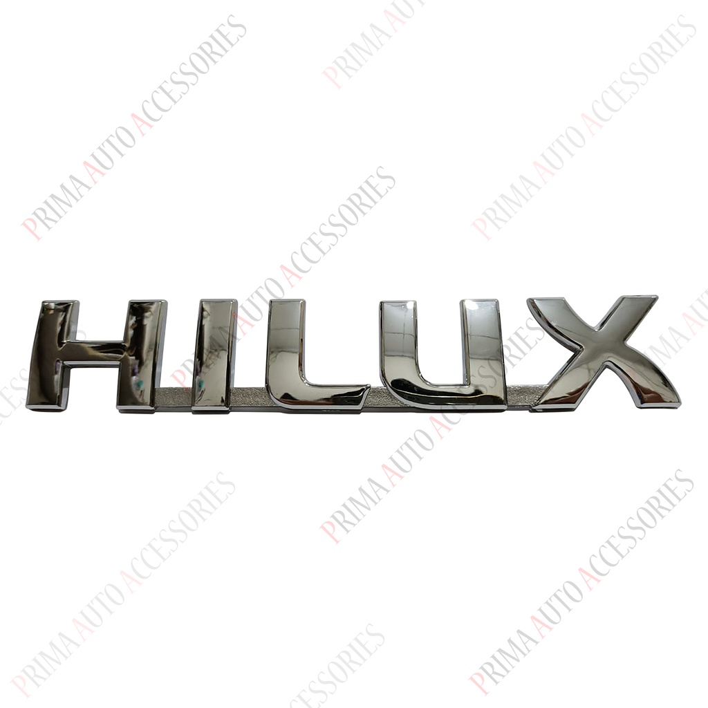 Emblem Mobil tulisan HILUX Lama Chrome (18,7 cm)