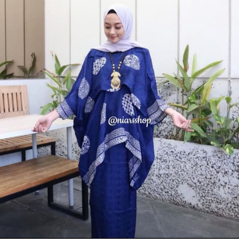 Set Kaftan Batik Rok Lilit