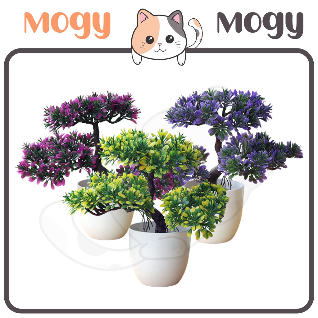 MOGYMOGY PT28 Tanaman Bunga Bonsai Plastik Dekorasi Rumah Pot Tanaman Bunga Hias Bongsai Artificial Flower Decoration