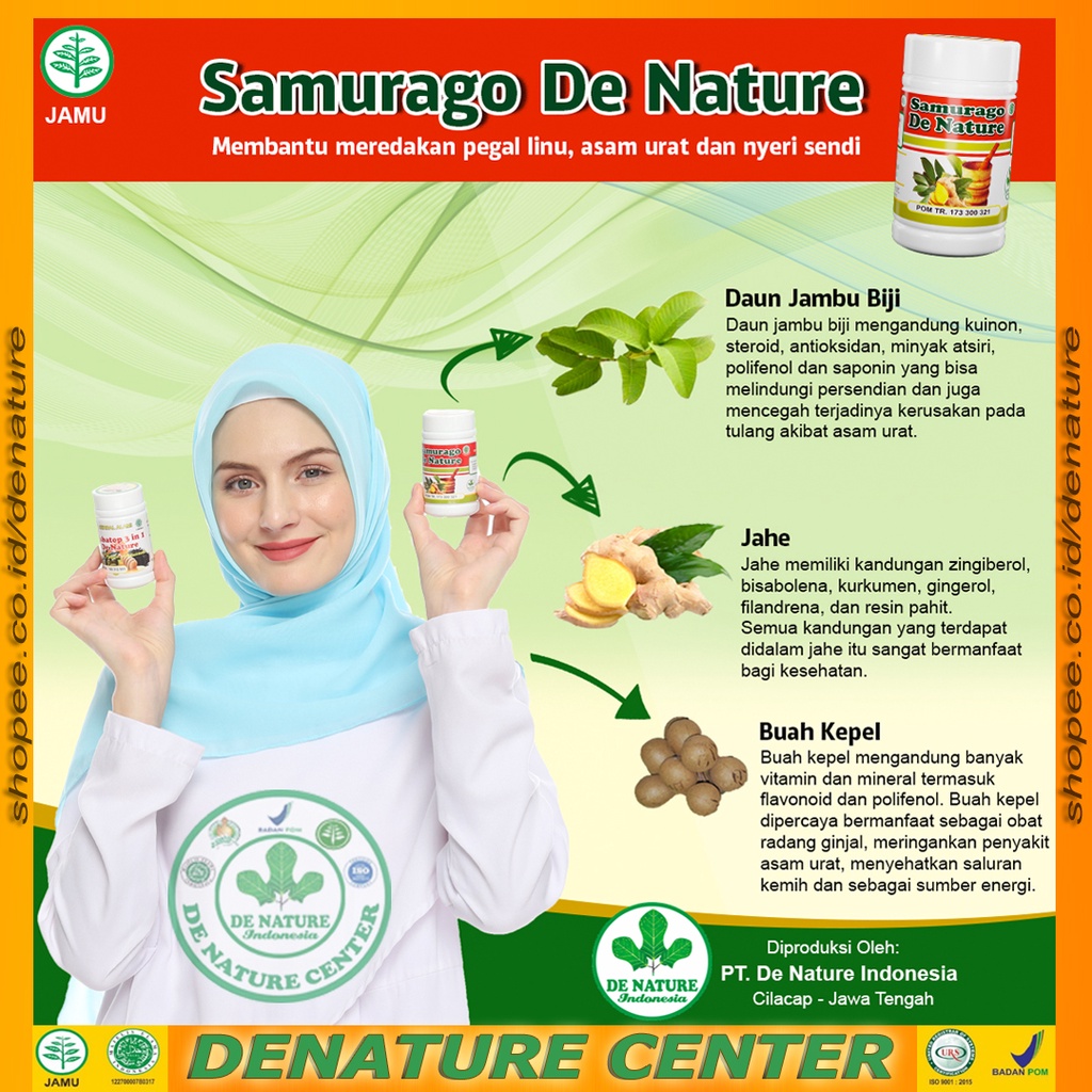 Kapsul Samurago Herbal DeNature Center