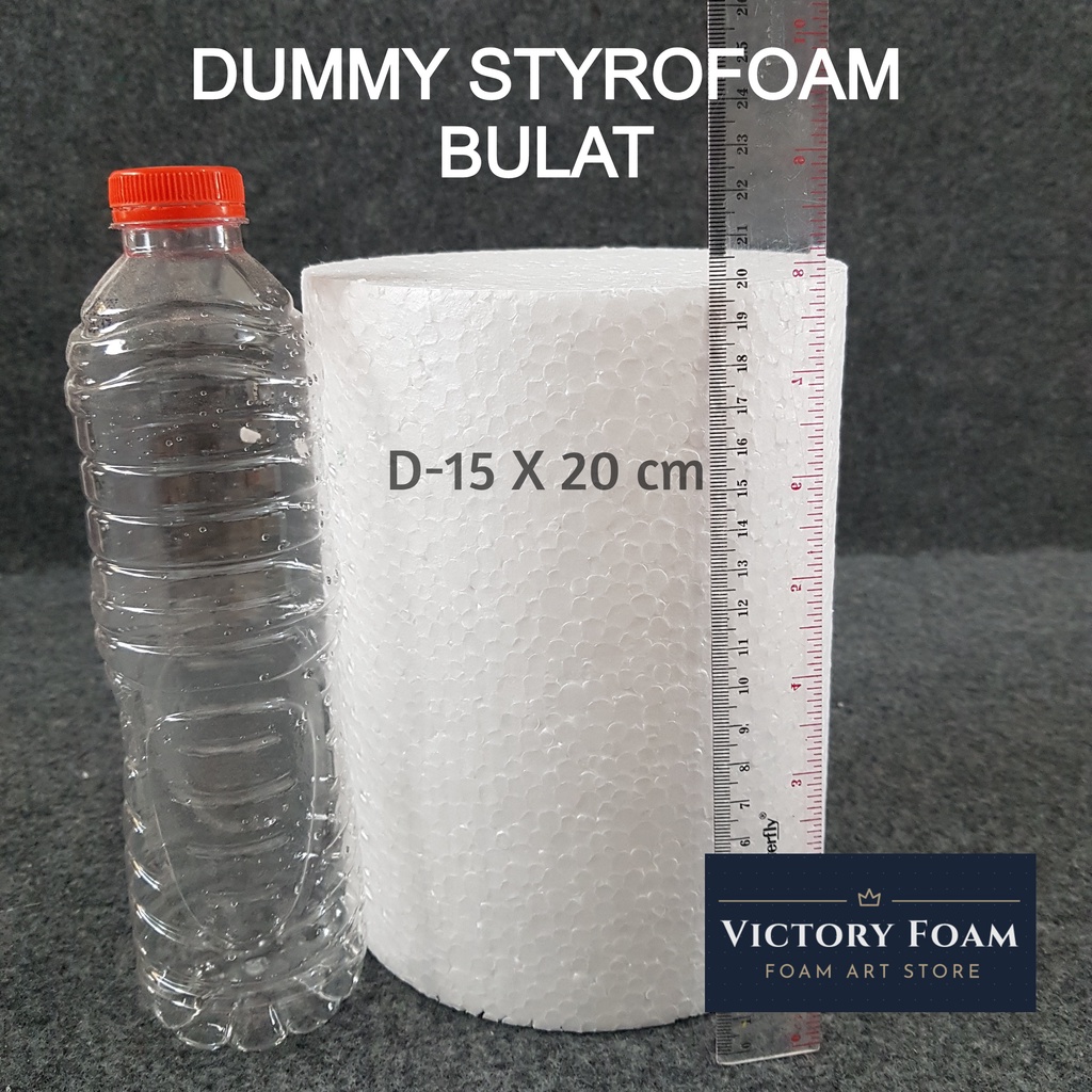 Dummy Styrofoam Bulat D. 15cm x T. 20cm