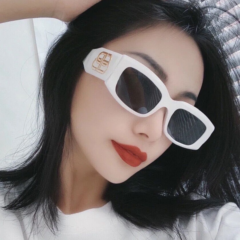 2021 new big frame square long Korean fashion hip-hop personality sunglasses