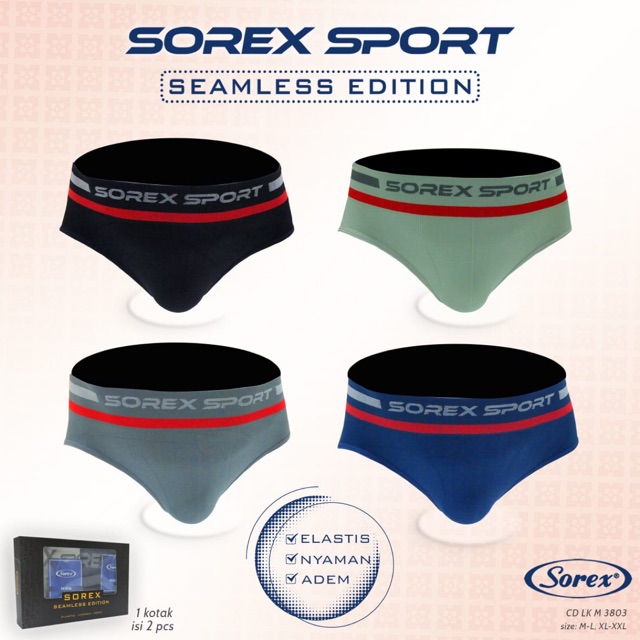 CD Man Sorex Sport seamless edition Celana dalam sorex pria