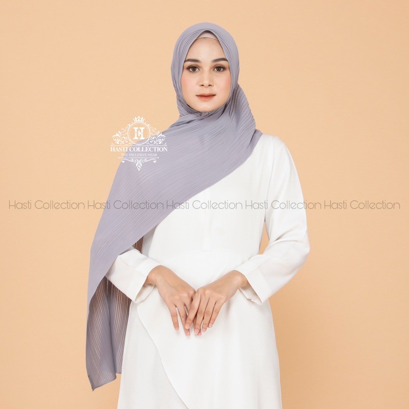 PASHMINA PLISKET 2 METER FULL PLISKET/ PLEATED PASHMINA 200x75 CERRUTY BABYDOLL PREMIUM