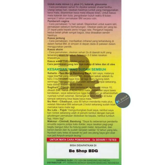 Herbal Bm Obat Tetes Mata Plus Minus Katarak Silindris Original Jaminan Uang Kembali Shopee Indonesia