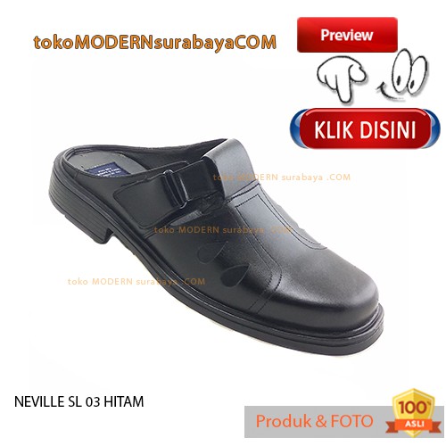 NEVILLE SL 03 HITAM sandal pria slop slip On