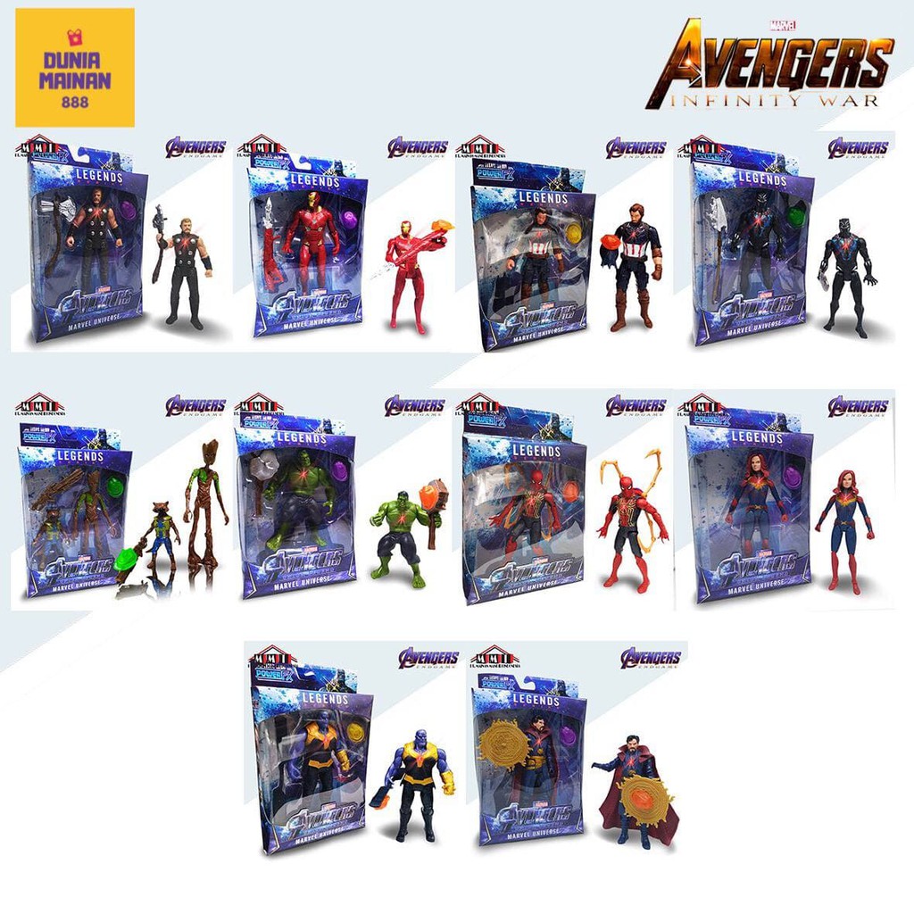 {BISA COD} MAINAN AVENGERS MARVEL LEGEND ACTION FIGURE THE AVENGERS SPIDERMAN IRONMAN THANOS HULK