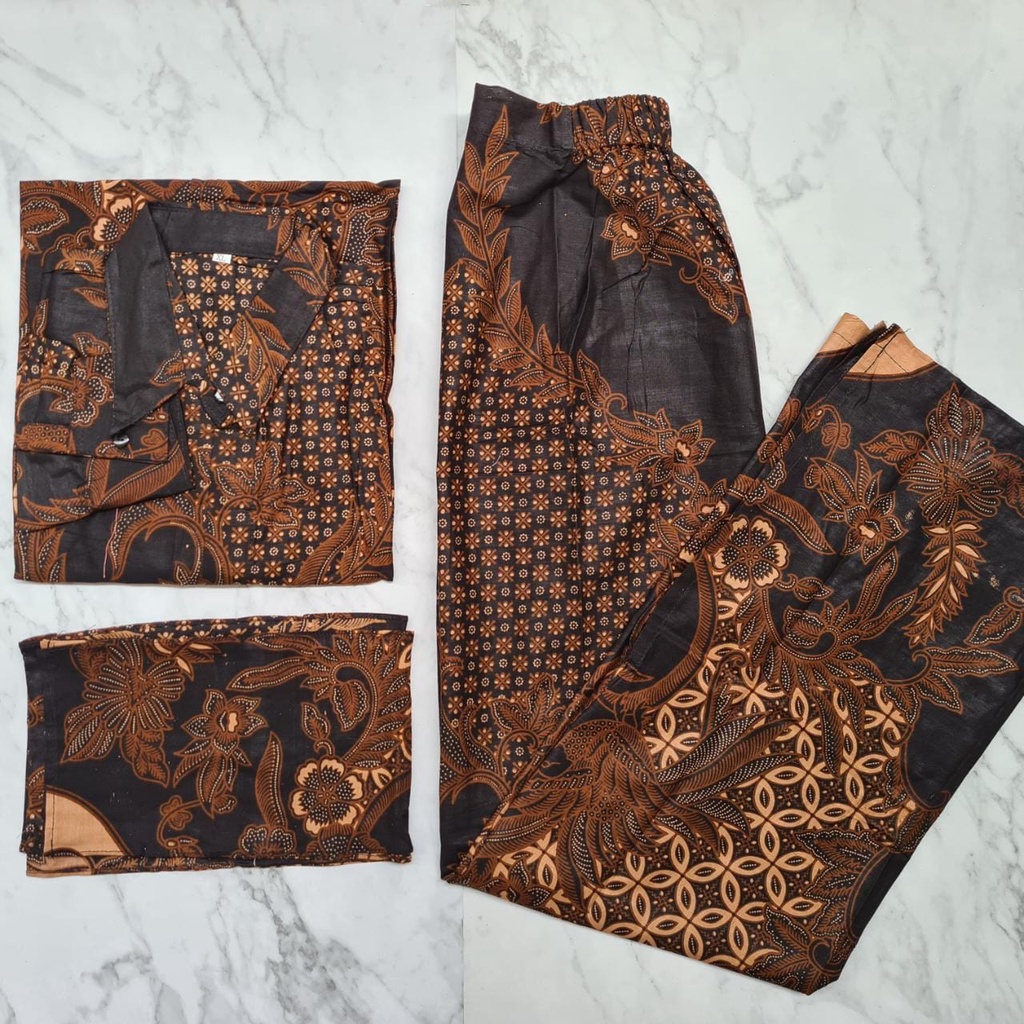 Batik Couple Rok span &amp; Kemeja Panjang Batik Lengan Panjang Aneka Motif 2