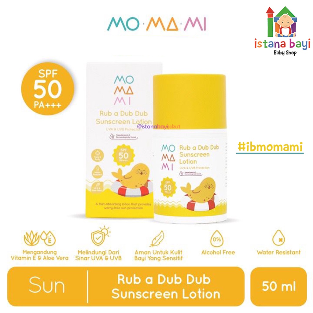 Momami Rub a Dub Dub Suncreen Lotion  50ml /Sunblock anak