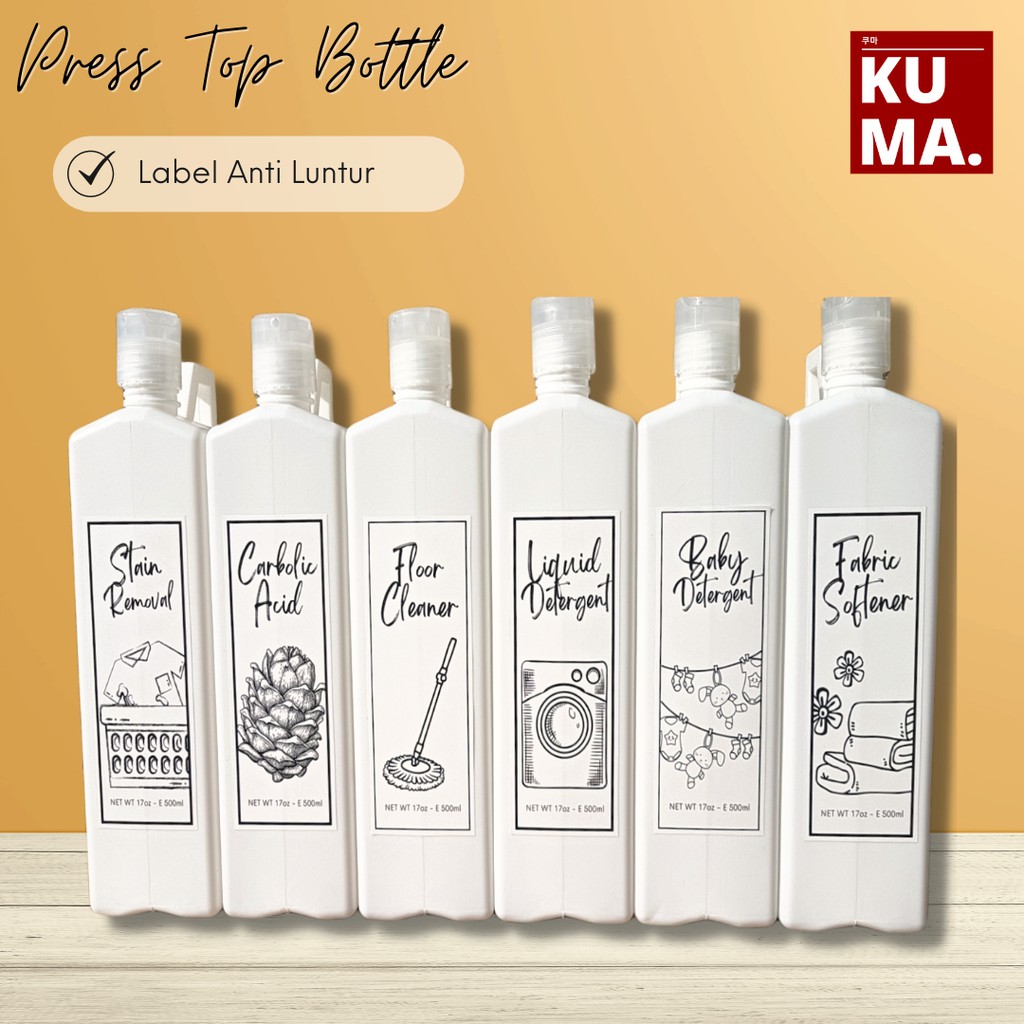 FLIPTOP REFILABLE LAUNDRY ORGANIZER &amp; CLEANING Refillable Botol Refill 1000ml 1000gr Derigen Jar Aesthetic