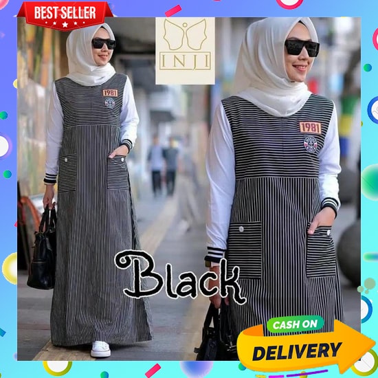 Baju Gamis Wanita Busui Remaja Trendy Lengan Panjang Model Sekarang Ceruty U4L7 Lembut Import Premiu