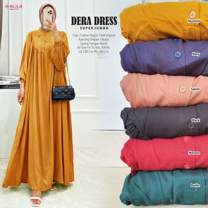 Gamis jumbo wanita busui import. Long dress Dera maxy by Alila