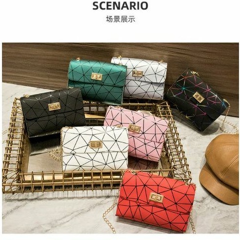 Tas Selempang Wanita model fashion korea warna warni kulit sintesis