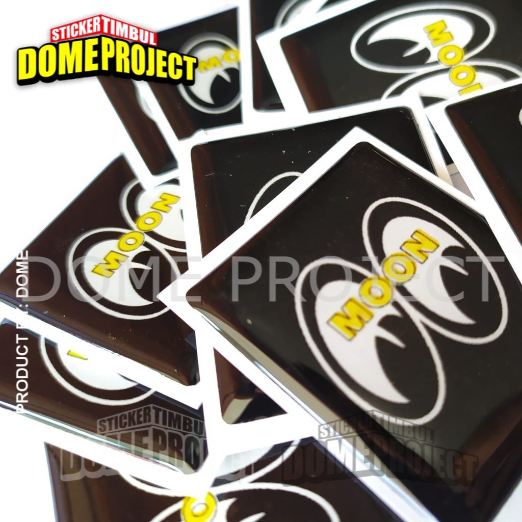 [PROMO BUY 3 GET 1] MOONEYES HITAM EMBLEM VESPA PIAGGIO STIKER RESIN LENTUR STIKER BODY MOTOR AKSESORIES VESPA