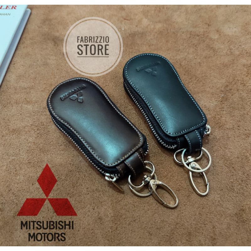 Gantungan dompet STNK mitsubishi kulit asli