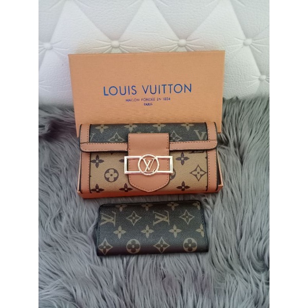 DOMPET LV DAUPHINE LIPAT PANJANG FREE BOX