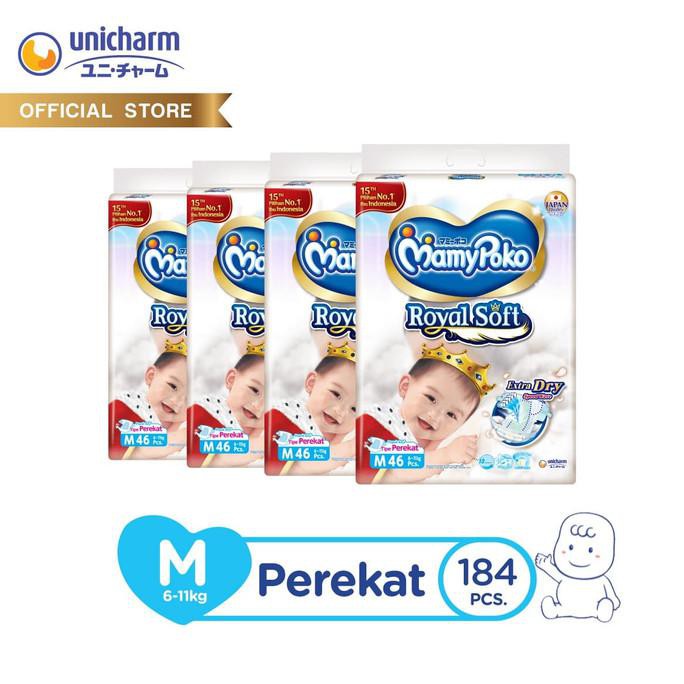 MamyPoko Popok Perekat Extra Soft - M 46 - Karton isi 4