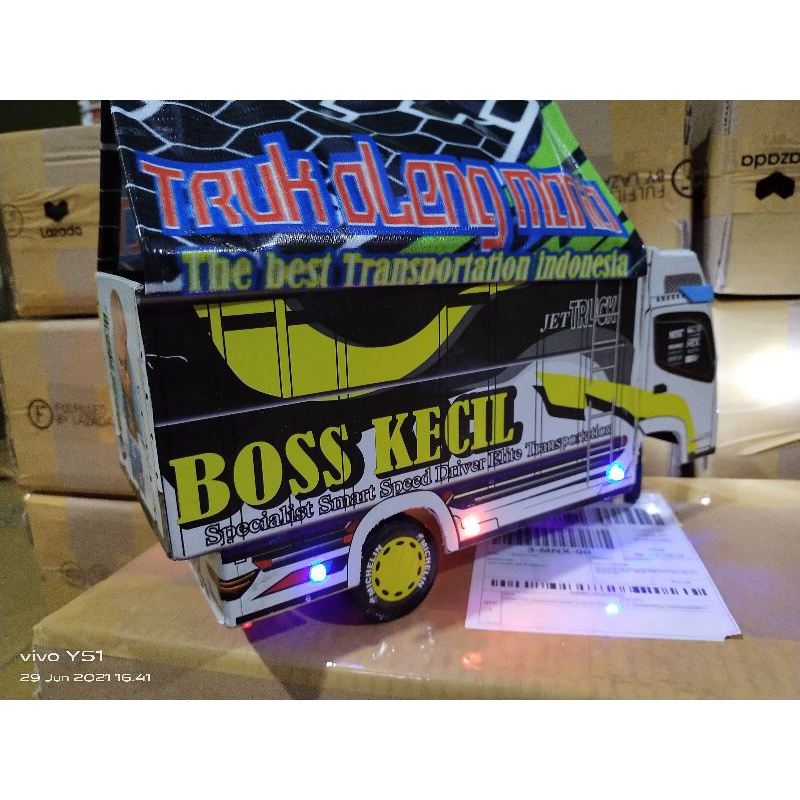 Truk oleng full lampu terpal Bos kecil Jumbo