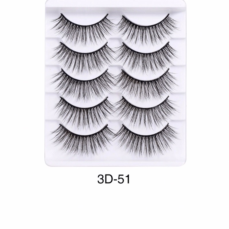 O.two.0 5 Pasang Bulu Mata Palsu Natural Bulu Mata Eyelash Bulu Mata 3D Eyelash Extension Lembut
