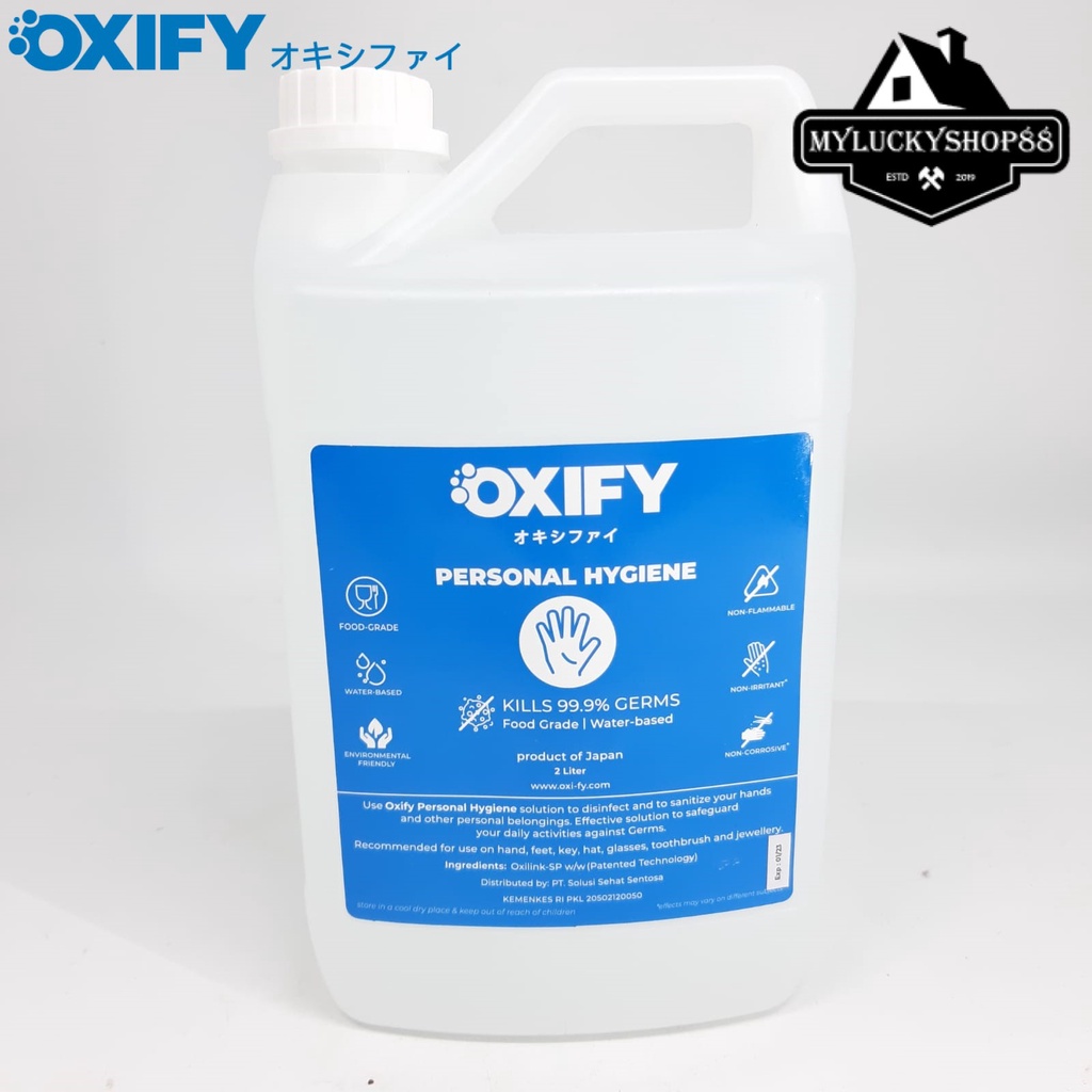 OXIFY Personal Hygiene Water Based Sanitizer Disinfectant Japan 2L