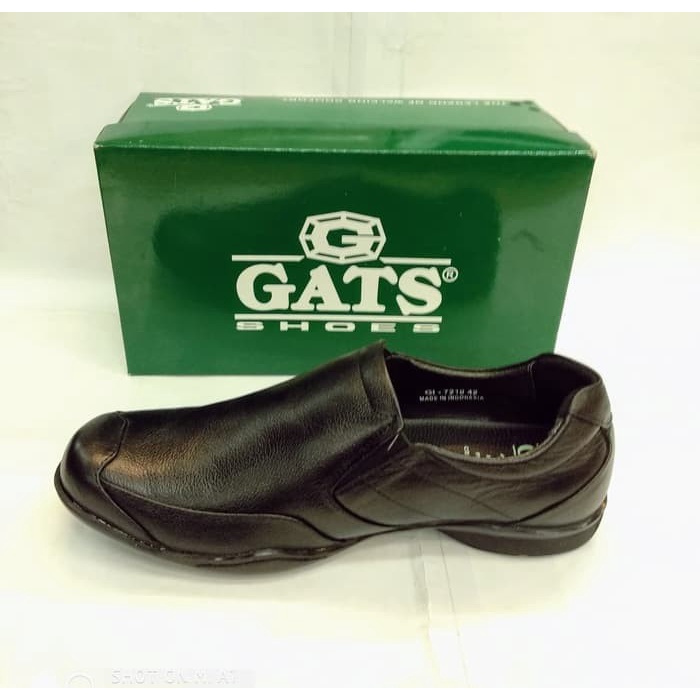 Sepatu kulit Gats GI 7218 hitam sepatu pantofel pria original real pict