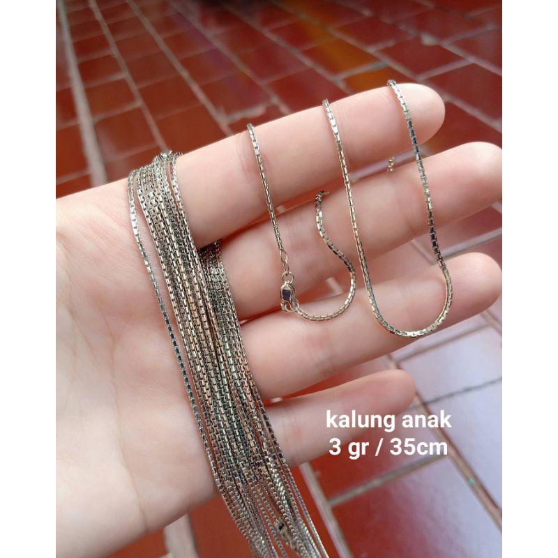 Kalung anak itali santa S925 / perhiasan perak 925 berlapis emas