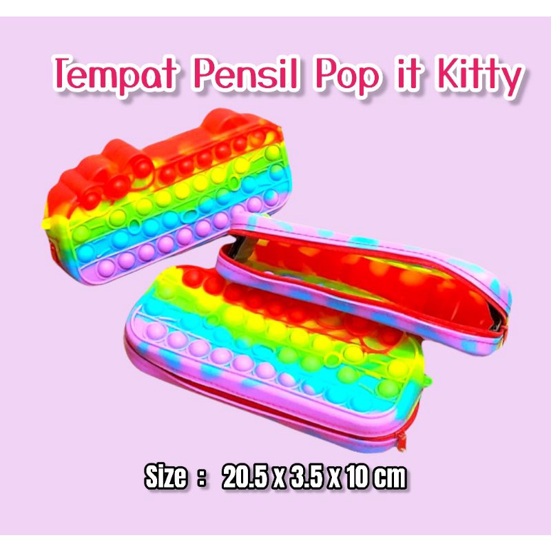 

tempat Pensil Resleting Pop it Kitty Besar
