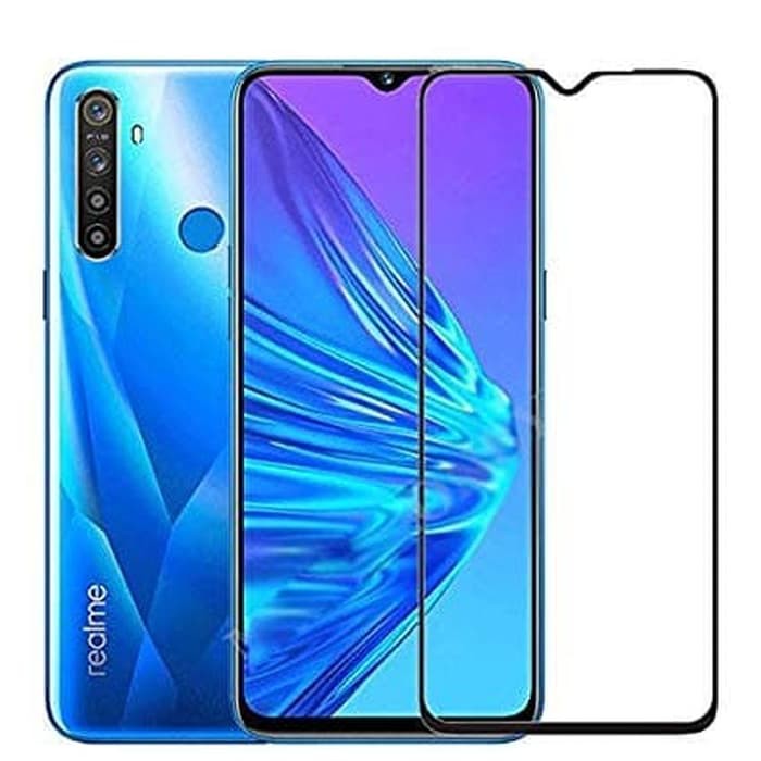 REALME 5 PRO TEMPERED GLASS ANTI GORES HP SCREEN PROTECTOR TG FULL GLUE