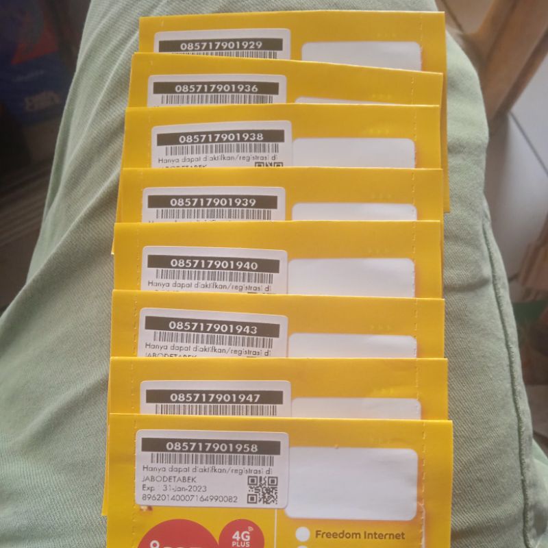 No Cantik Im3 Seri Tahun