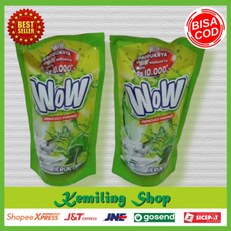 Sabun Cuc/Pencuci Piring WOW Jeruk Nipis  800ml