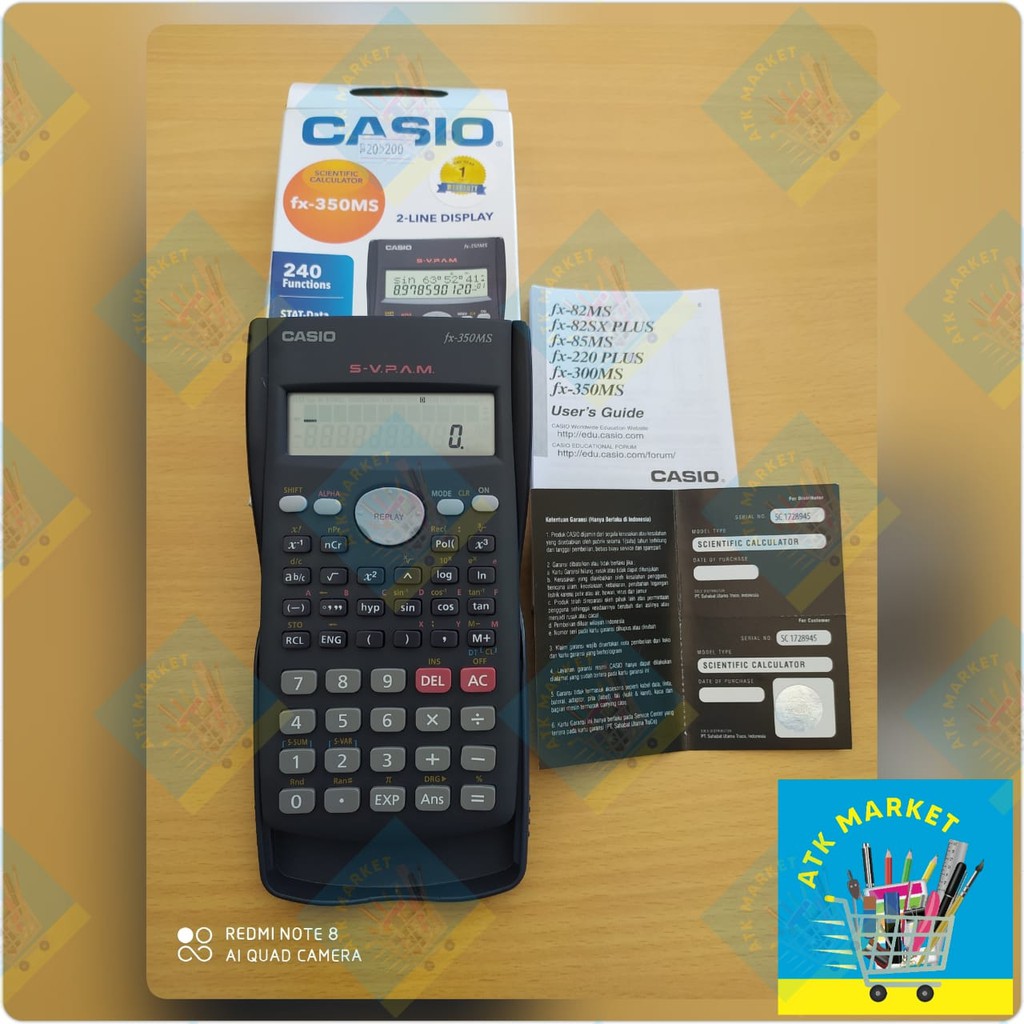 Jual Casio Calculator Fx 350ms Kalkulator Pintar Scientific Calculator Kalkulator Sekolah Kantor Indonesia Shopee Indonesia
