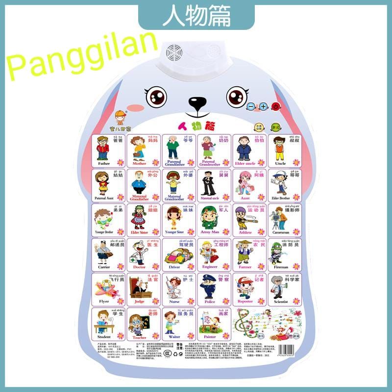 BIG SALE mrcaisen POSTER SUARA edukasi anak belajar mandarin inggris P002