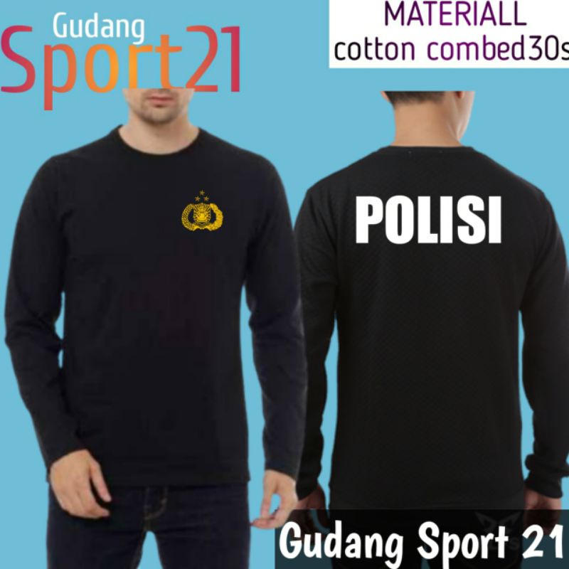 kaos baju lengan panjang polisi kaos polisi