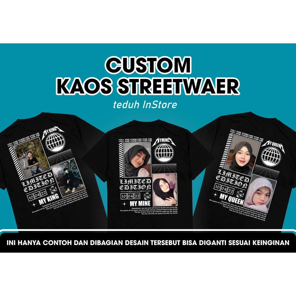 Kaos Custom Aesthetic StreetWear | Kaos Viral Tiktok