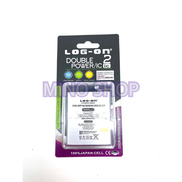 BATERAI OPPO A9 2020 - A5 2020 - BLP727 - LOG ON DOUBLE POWER BATRE