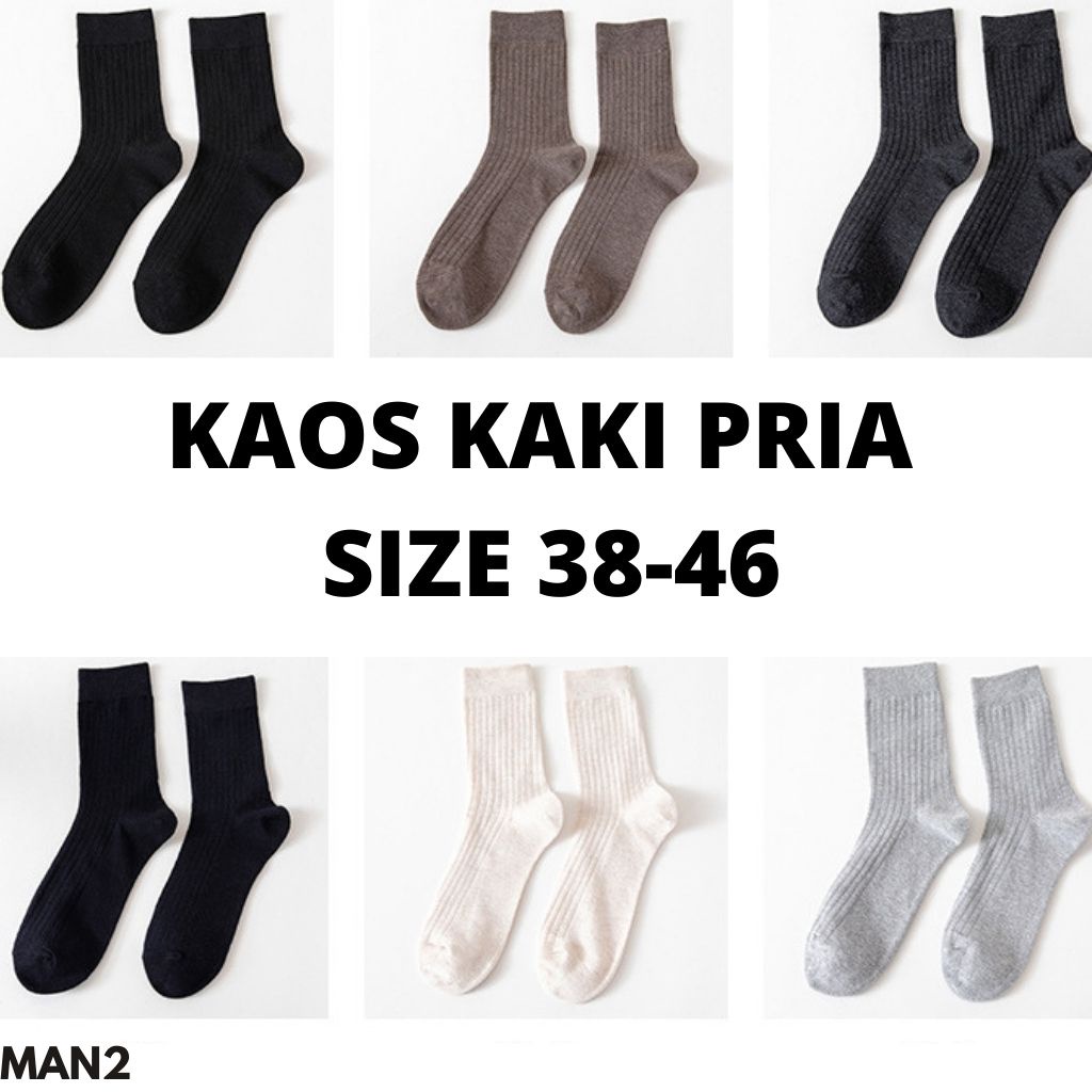 KAOS KAKI PRIA BAHAN SPANDEK POLYESTER BREATHABLE IMPOR KEREN SUPER NYAMAN MAN2