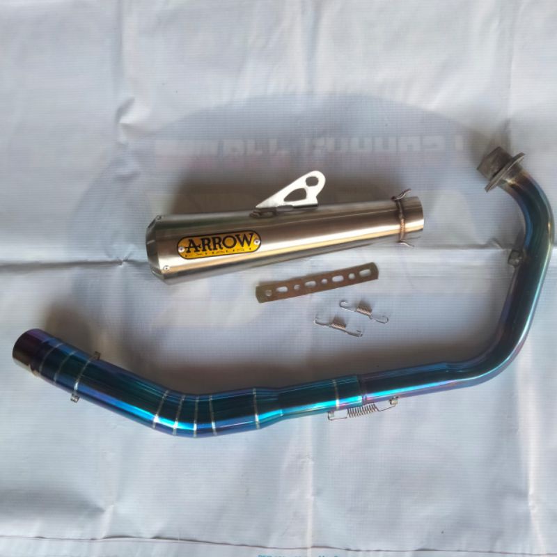 Knalpot Racing Arrow Gsx R15 v2 v3 CBR 150R Cb 150R Vixion Satria Fu MX king Sonic Header Bluemoon-4