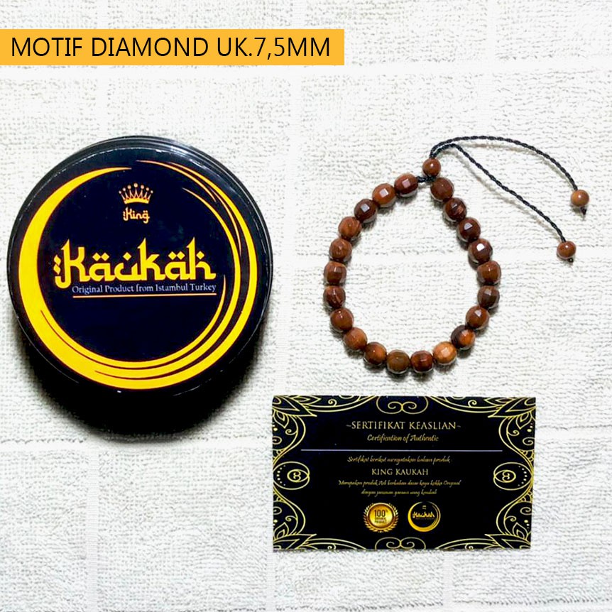 GELANG KOKKA KAOKAH KAUKAH Cutting Diamon BERSERTIFIKAT Uk 8mm Garansi Uang Kembali