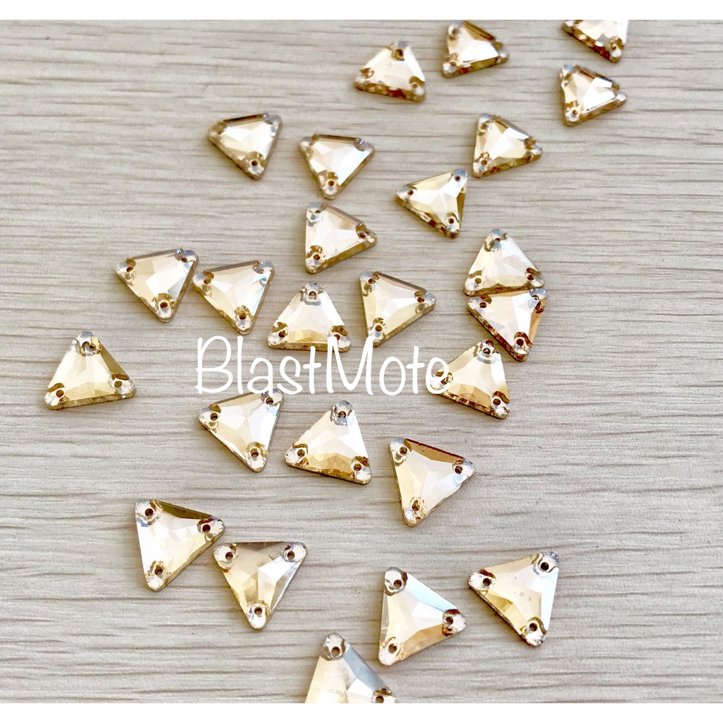 PAYET Rhinestone Kristal Batu Segitiga Batu Kristal