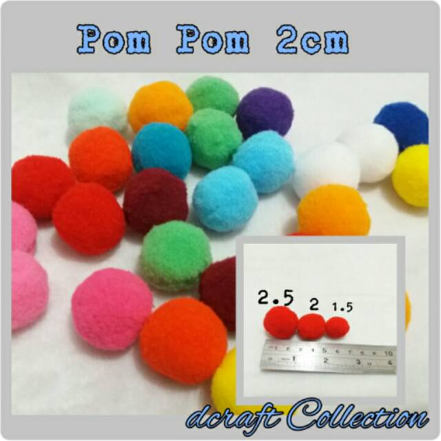 Pom Pom Biasa 2cm