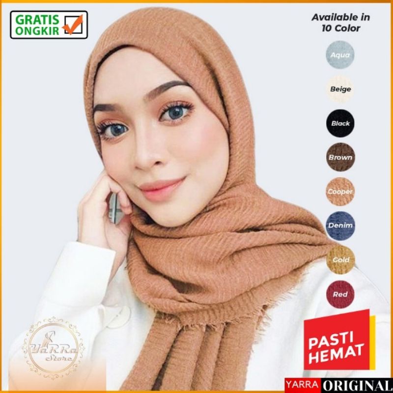 pashmina crinkle / pashmina kusut / pashmina crinkle  by azara