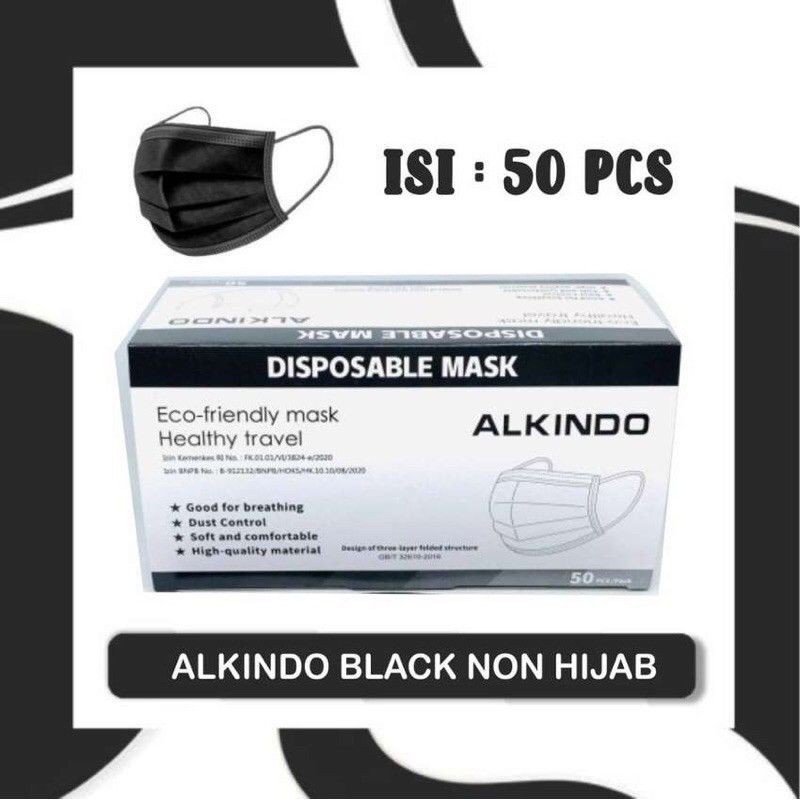 ALKINDO MASKER 1 BOX 50PCS 3 PLY