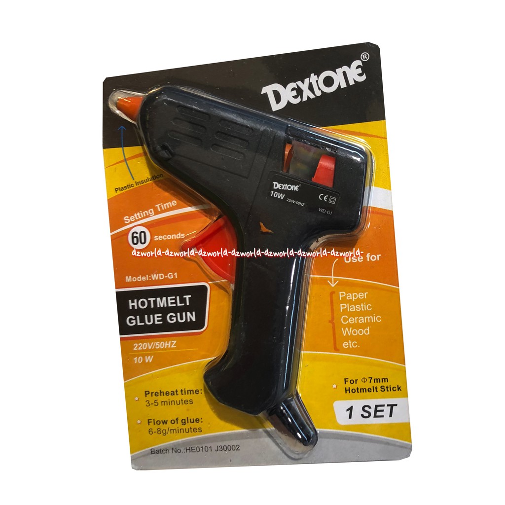 Dextone Hotmelt Glue Gun Dexs Tone Pistol Lem Tembak Cocok Untuk Kertas Plastik Keramik Kayu Kerajinan Tangan Dekstone Lem Bening