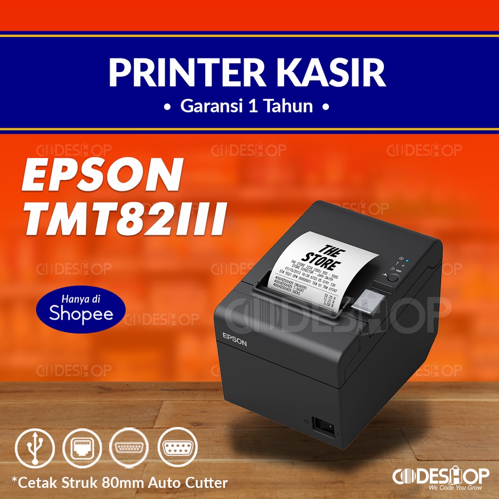 Printer Kasir Cetak Struk Thermal Epson TMT82III LAN