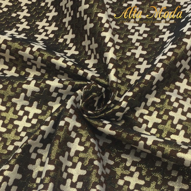 

Alta Moda Kain Jacquard Lurex Motif Abstrak X Gold Hijau Putih (1M)